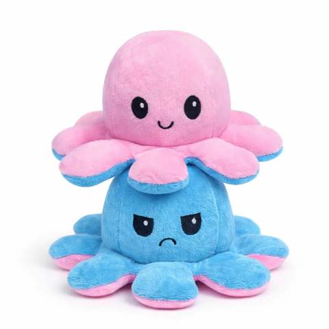 Reversible Mood Octopus Plush Toy
